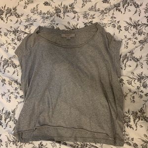Allsaints cropped shortsleeve tee in grey